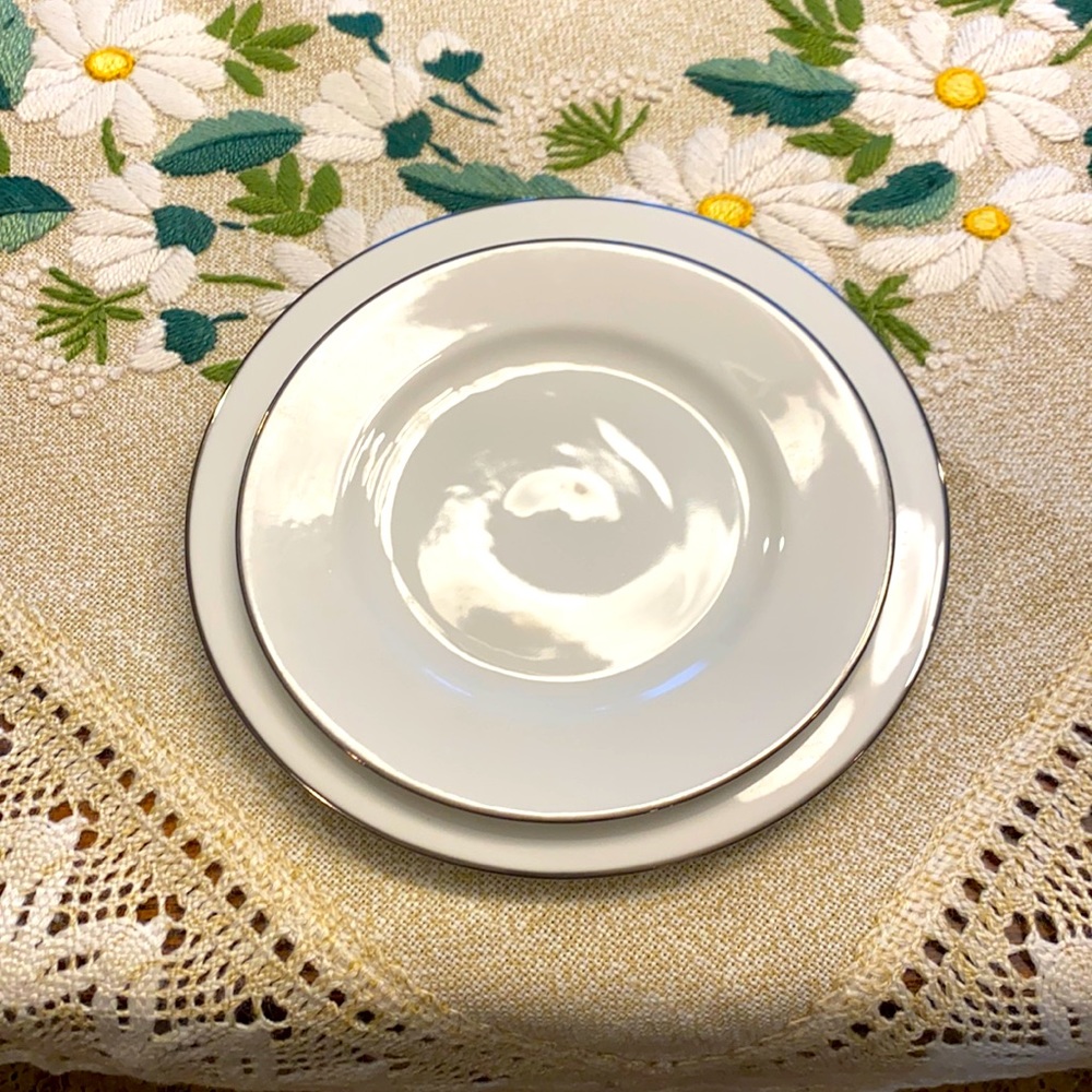 Set of 2 plates Royal Doulton(Simply Platinum)